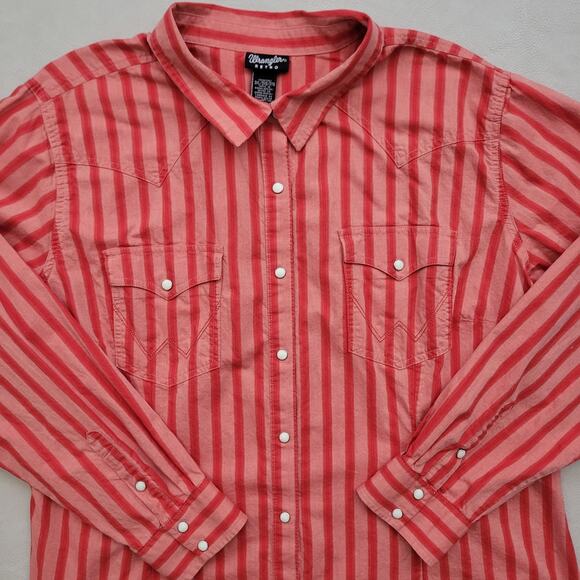Wrangler Women's 3XL Retro Long Sleeve Pearl Snap Western Shirt - Picture 3 of 7